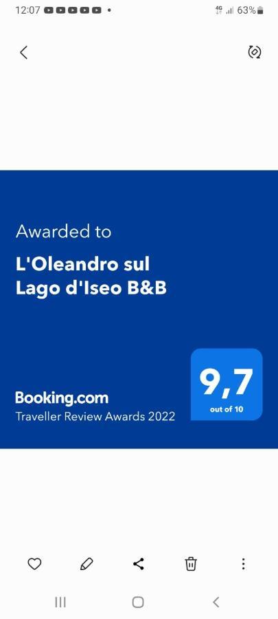 L'Oleandro Sul Lago D'Iseo B&B Sulzano Exteriér fotografie